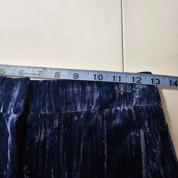 Topshop 2 PC Set Textured Velvet Blazer Jacket & Trouser Pant Blue Size 2 - Picture 11 of 16